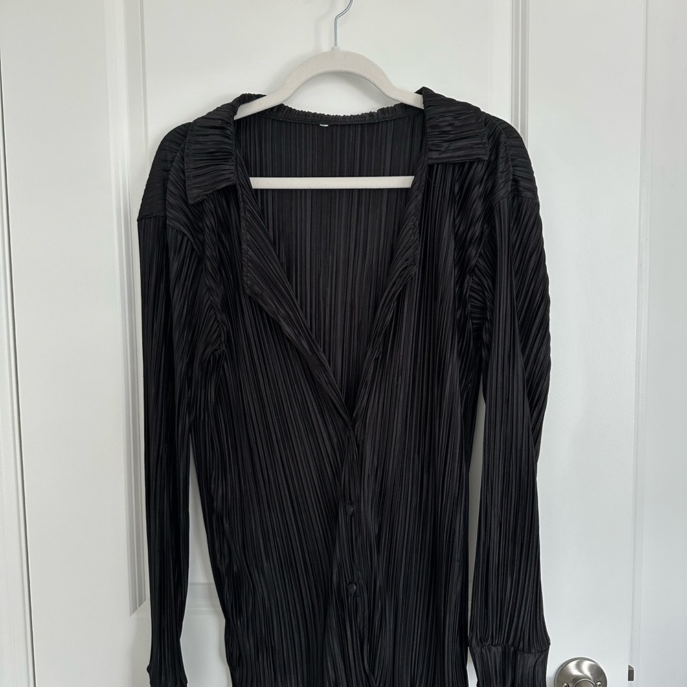 Black Pleated Women's matching set